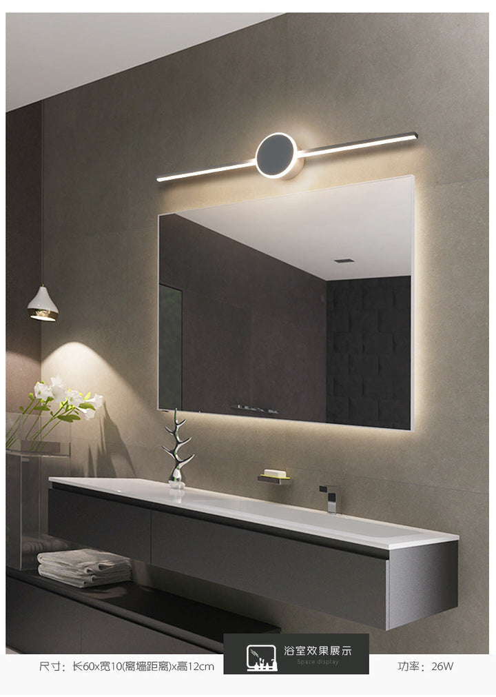 Linear Vanity Wall Light Fixtures Modern Minimalist Style Metal Single Vanity Light | Kalsten