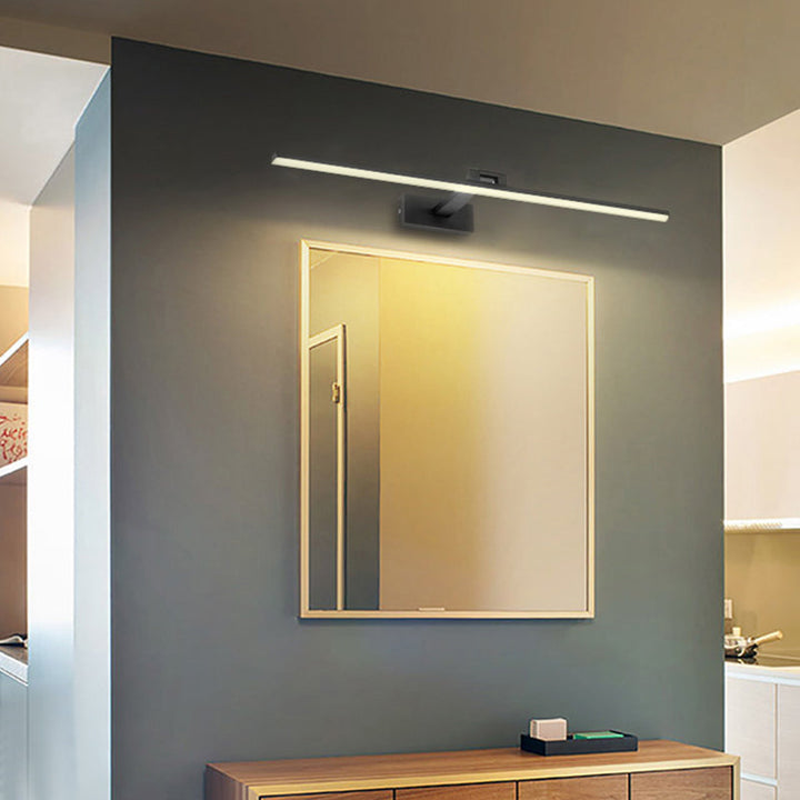 Linear LED Vanity Light Fixtures Modern Minimalist Style Metal Single Vanity Light | Kalsten