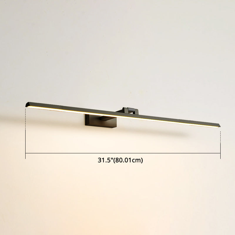 Linear LED Vanity Light Fixtures Modern Minimalist Style Metal Single Vanity Light | Kalsten