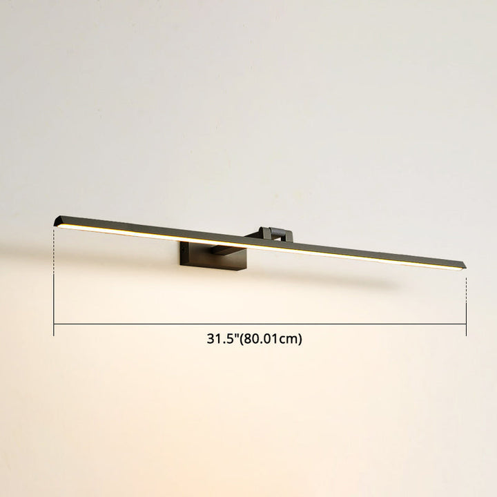 Linear LED Vanity Light Fixtures Modern Minimalist Style Metal Single Vanity Light | Kalsten