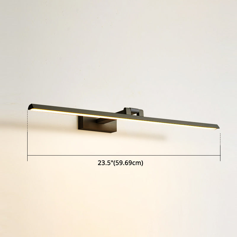 Linear LED Vanity Light Fixtures Modern Minimalist Style Metal Single Vanity Light | Kalsten