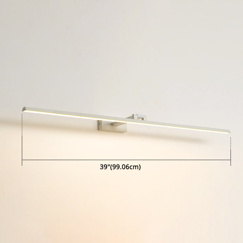 Linear LED Vanity Light Fixtures Modern Minimalist Style Metal Single Vanity Light | Kalsten