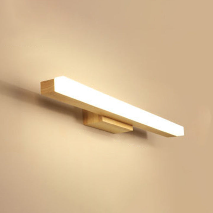 Rectangular Vanity Wall Light Nordic Minimalist Style Wood Single Vanity Light | Kalsten