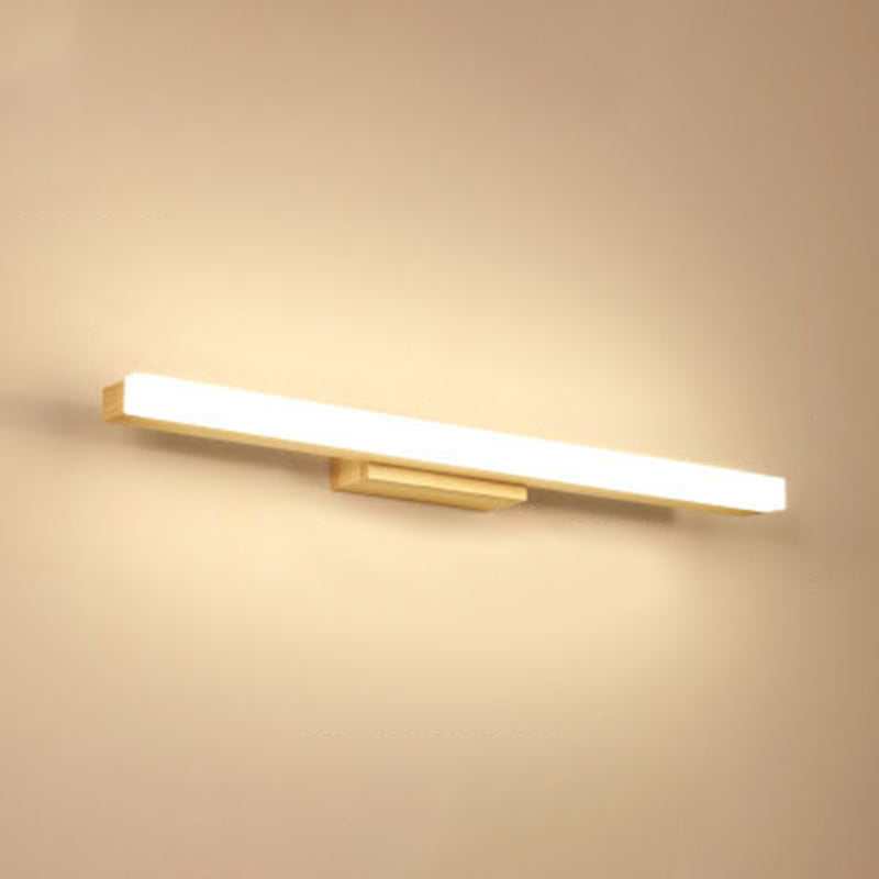 Rectangular Vanity Wall Light Nordic Minimalist Style Wood Single Vanity Light | Kalsten