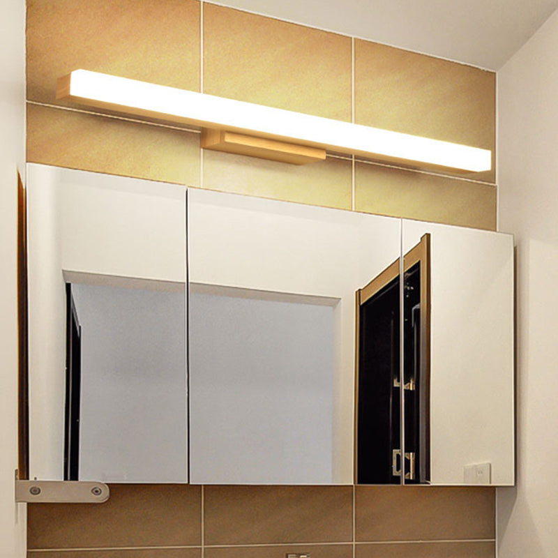 Rectangular Vanity Wall Light Nordic Minimalist Style Wood Single Vanity Light | Kalsten