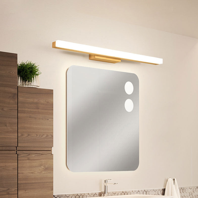 Rectangular Vanity Wall Light Nordic Minimalist Style Wood Single Vanity Light | Kalsten