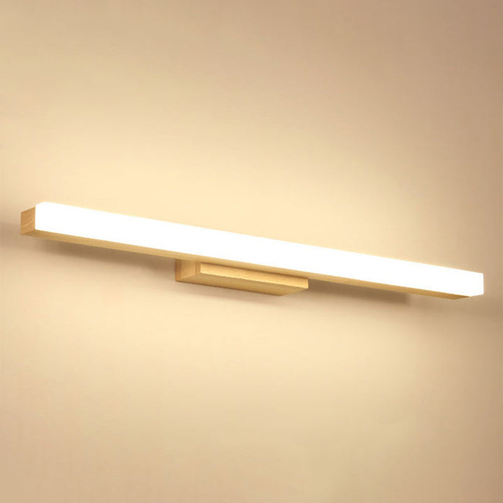 Rectangular Vanity Wall Light Nordic Minimalist Style Wood Single Vanity Light | Kalsten