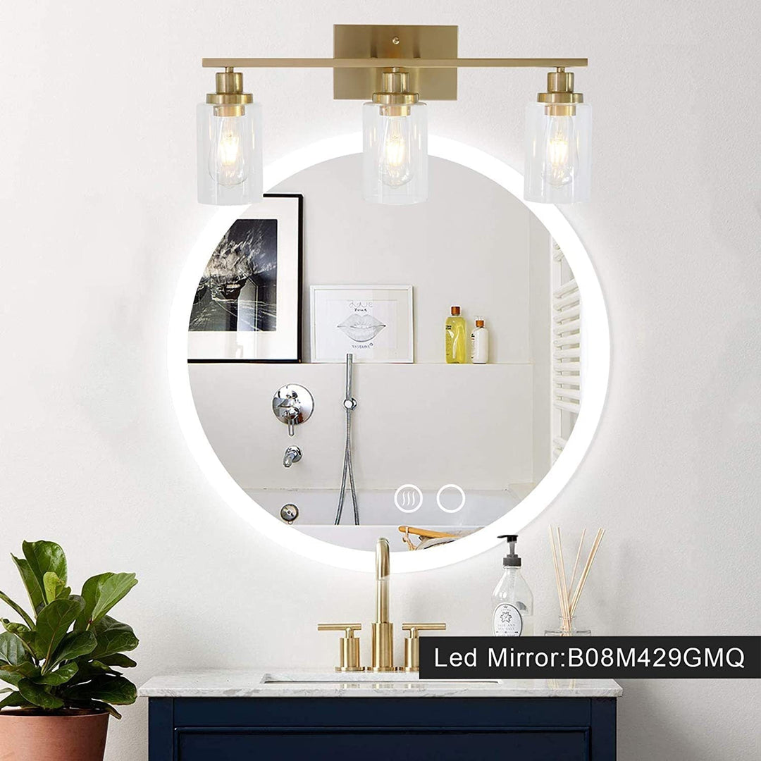 3-Light Cylinder Vanity Wall Light Fixtures Retro Industrial Style Glass Vanity Light | Kalsten