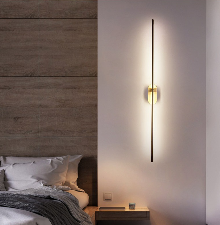 Linear Strip Wall Lighting Modern Metal Wall Mount Lamp for Bedroom Living Room | Kalsten