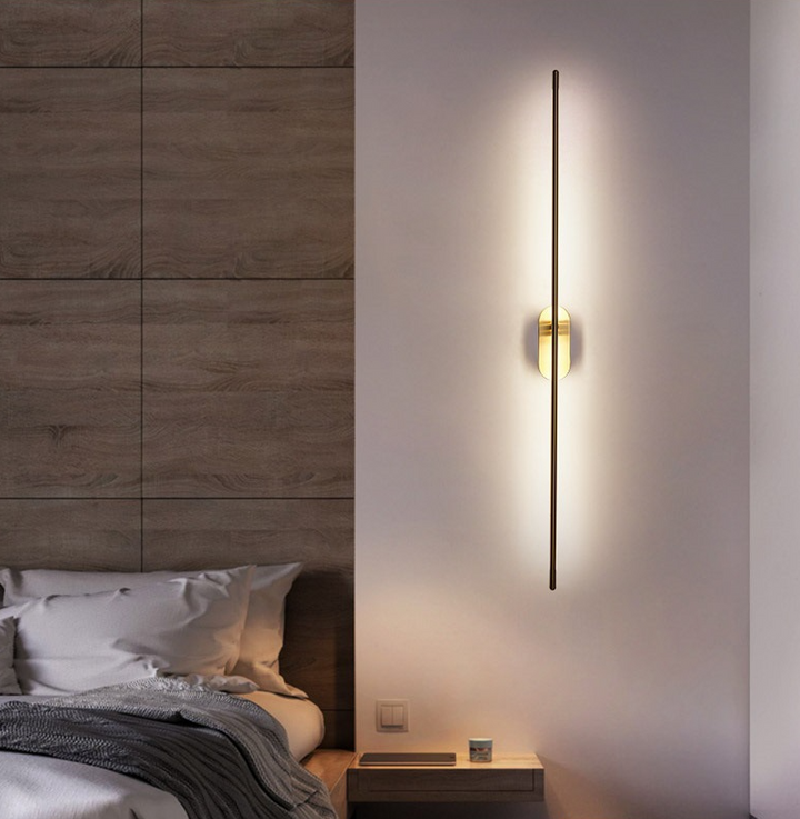 Linear Strip Wall Lighting Modern Metal Wall Mount Lamp for Bedroom Living Room | Kalsten