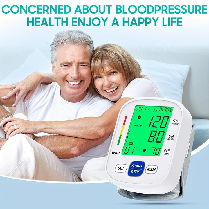 Wrist blood pressure monitor with illuminated display | Kalsten
