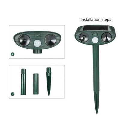 Skanto | Solar Ultrasonic Deer Repeller - Effective Deer Deterrent for Gardens & Farms Within 48 Hours