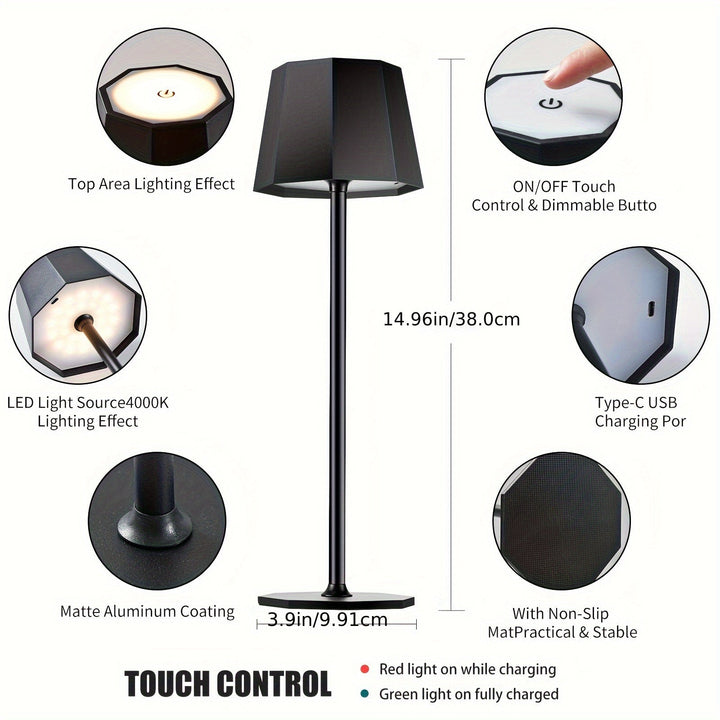 DuoGlow | Battery-Powered 2-Piece Set Cordless Table Lamp Kalsten
