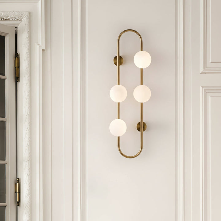 LED Wall Sconce Light – Modern 4-Ball Glass Bubble Postmodern (62x24cm / 24.4x9.4in) | Kalsten