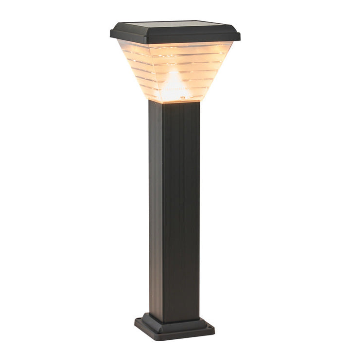 Modern Minimalist Square Cylinder Solar Waterproof ABS PC LED Outdoor Light For Garden | Kalsten