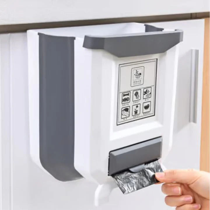 Foldable kitchen trash can for countertop | Kalsten
