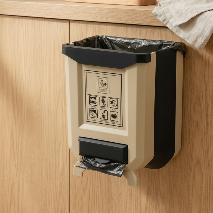 Foldable kitchen trash can for countertop | Kalsten