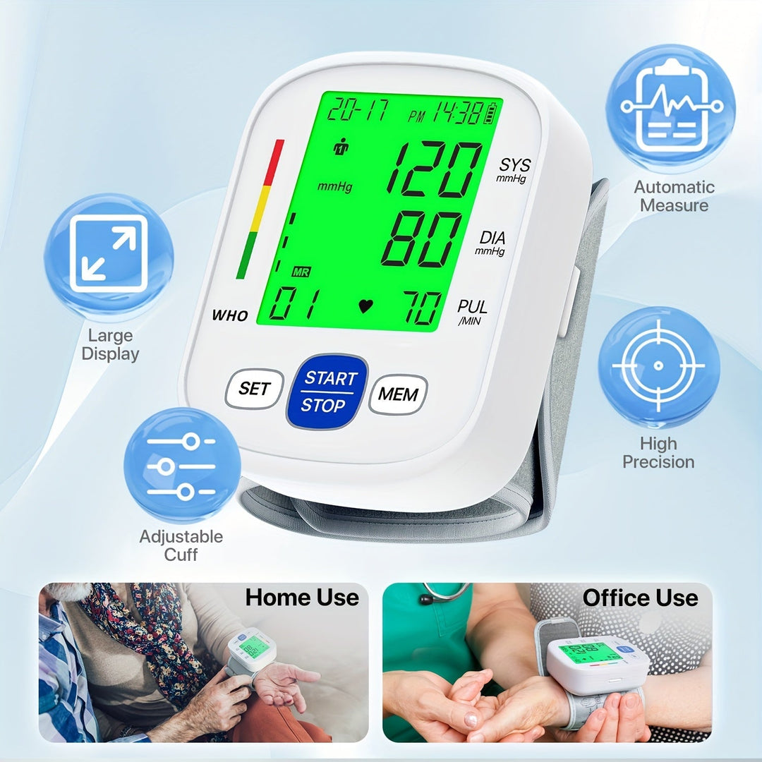 Wrist blood pressure monitor with illuminated display | Kalsten