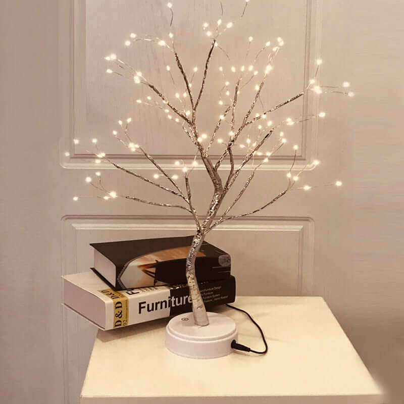 LED USB Fire Tree Light Copper Wire Table Lamps Night Light | Kalsten