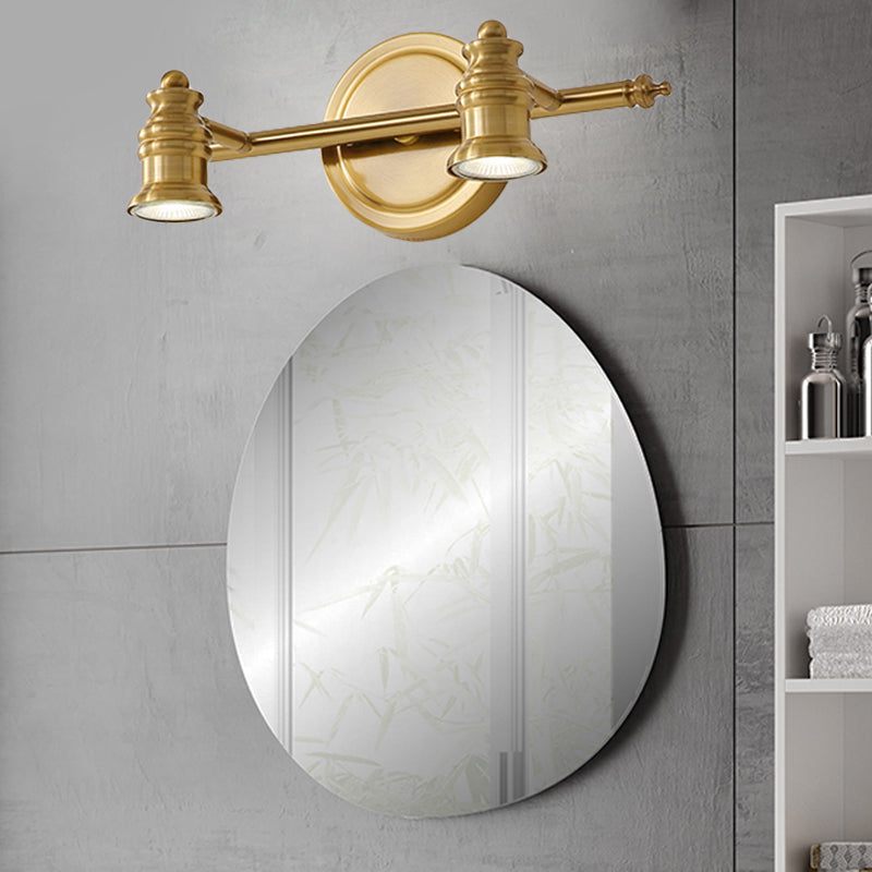 Linear Bathroom Vanity Mirror Light Traditionalism Metal 2/3/4-Bulb Brass Wall Sconce Lighting | Kalsten