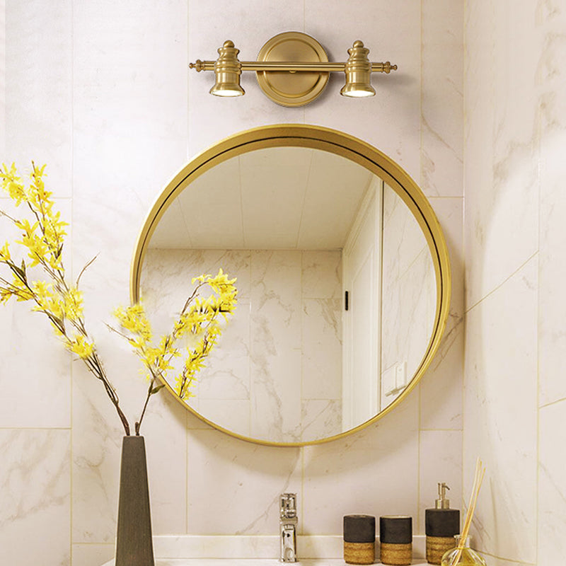 Linear Bathroom Vanity Mirror Light Traditionalism Metal 2/3/4-Bulb Brass Wall Sconce Lighting | Kalsten