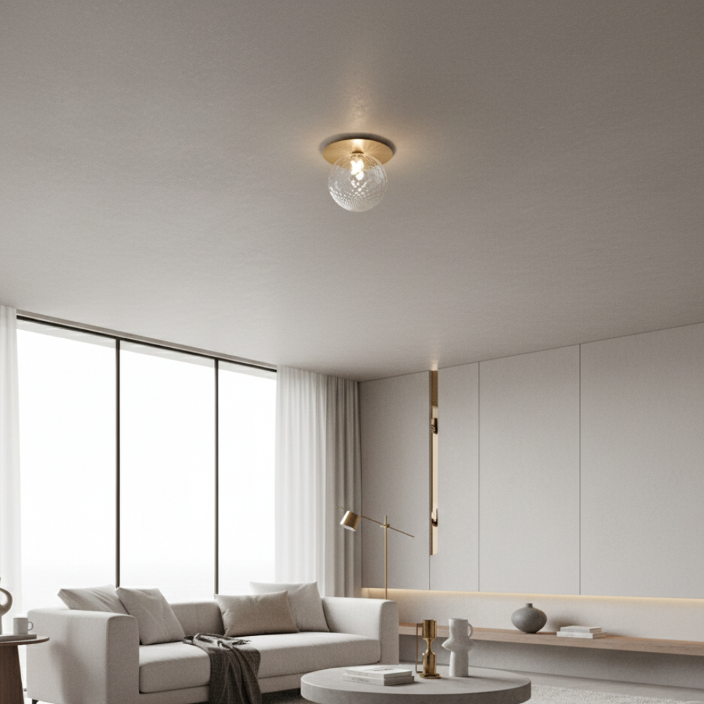 Poli Luxe Crystal-Accent LED Flush Mount