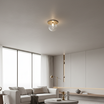 Poli Luxe Crystal-Accent LED Flush Mount