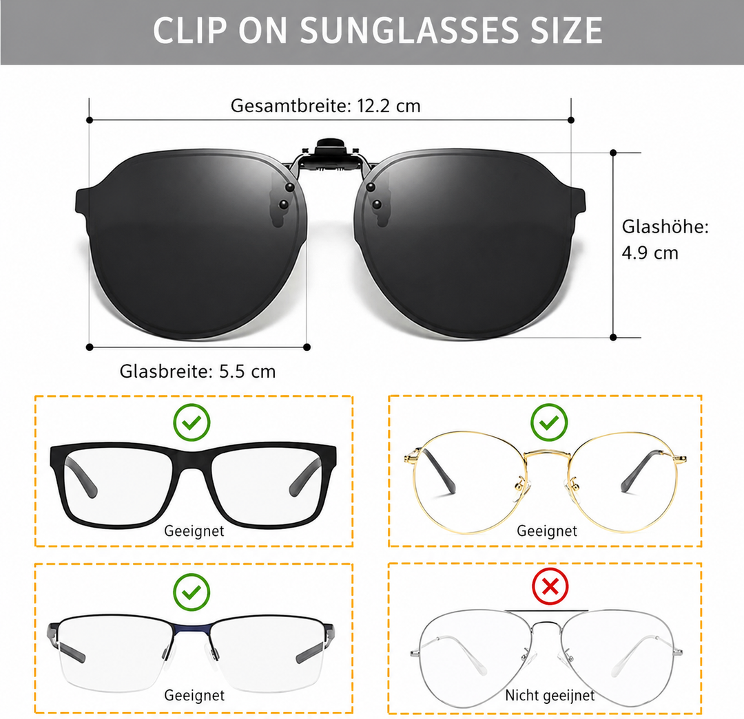 Polarized Clip-On Sunglasses | Kalsten