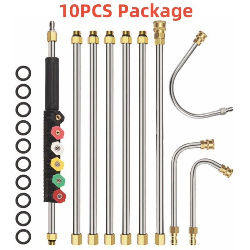 Skanto | 4000 PSI Telescopic Pressure Washer Wand Kit for Gutter, Roof, and Wall Cleaning