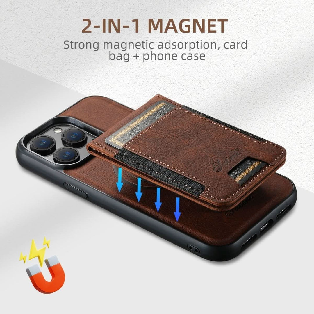 Kalsten | MagVibe Case – Premium Leather Case with Card Holder and Magnetic Stand
