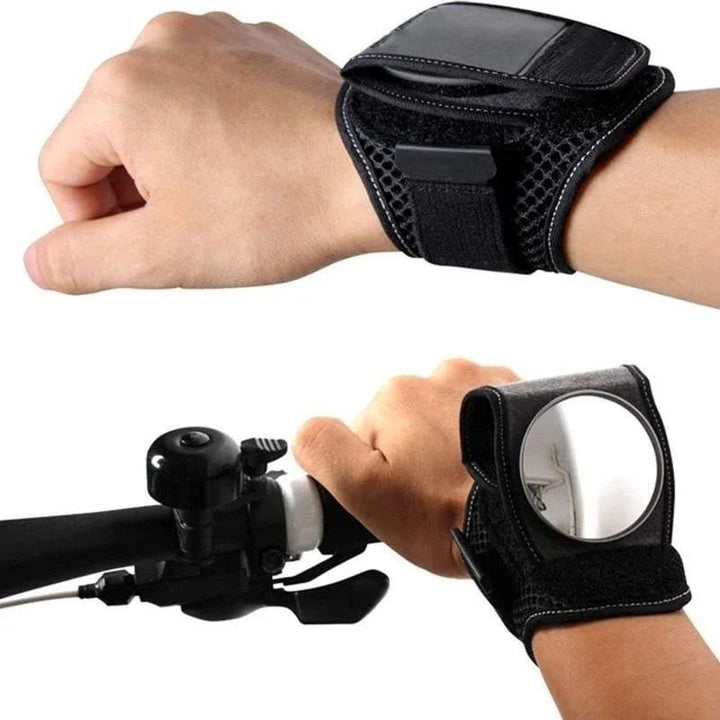 Kalsten | Cycling Wrist Rearview Mirror | Wide-Angle Safety Accessory | Adjustable & Lightweight
