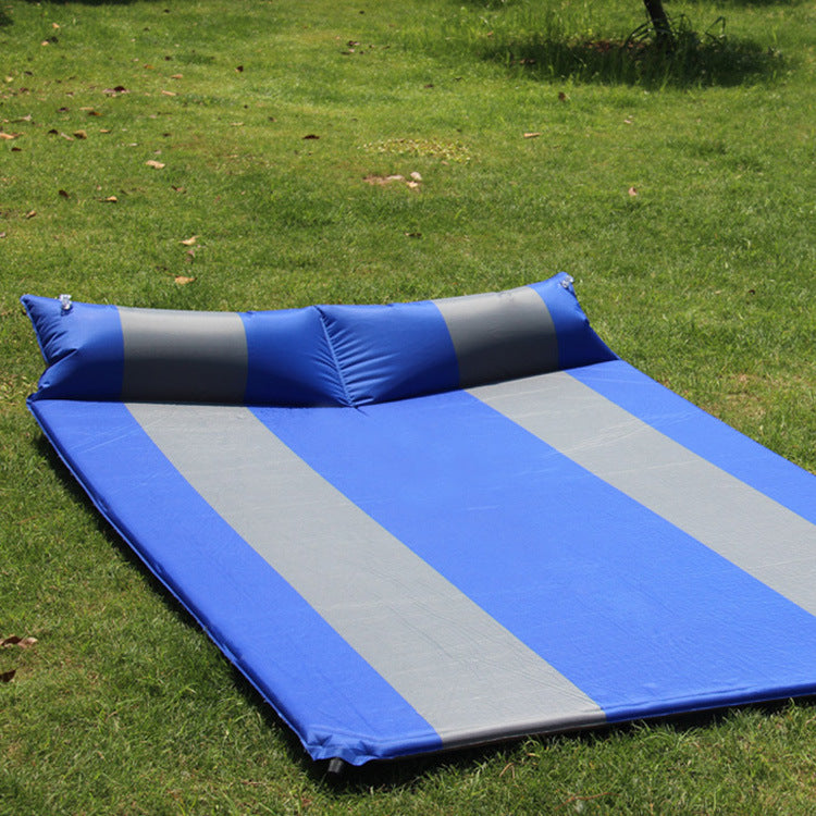 self-inflating double camping mattress with integrated headrest Kalsten