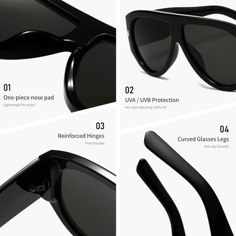 Oversized UV400 Aviator Sunglasses Kalsten