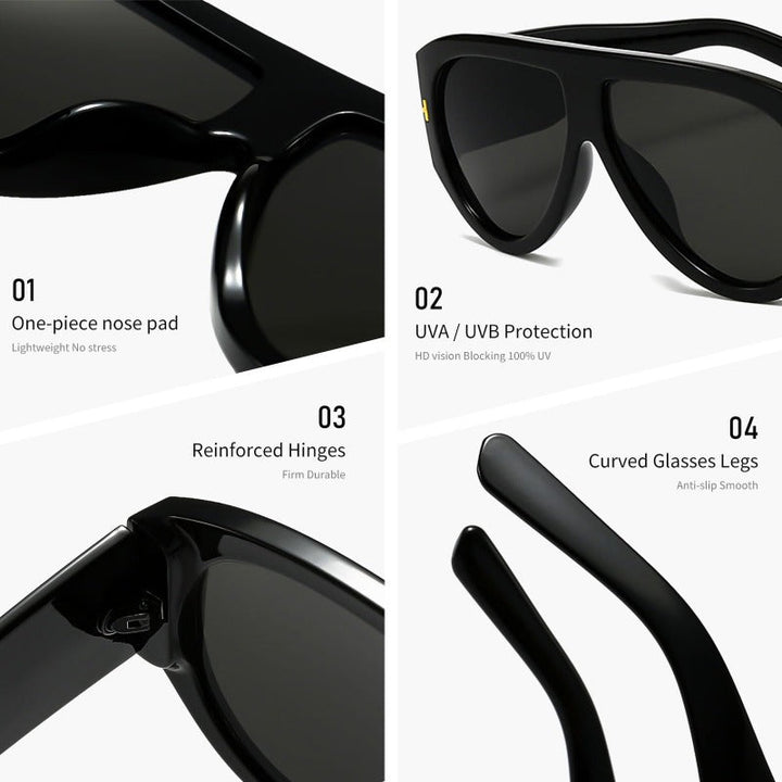 Oversized UV400 Aviator Sunglasses Kalsten