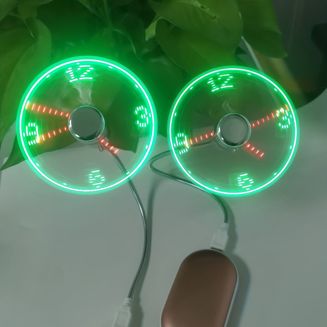 USB Desk Fan with LED Clock Display | Kalsten