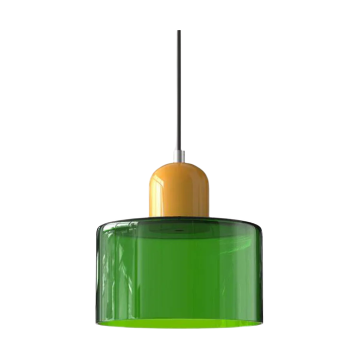 Glass pendant light – Elegant cylindrical pendant light for cozy living spaces | Kalsten