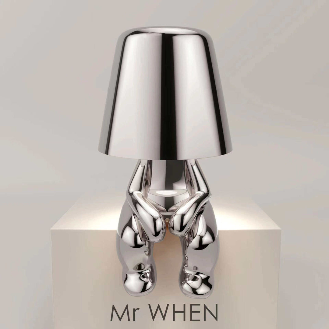 Thinker Small Gold Statue Desk Lamp USB Charging Decorative Table Lamp Touch Atmosphere | Kalsten