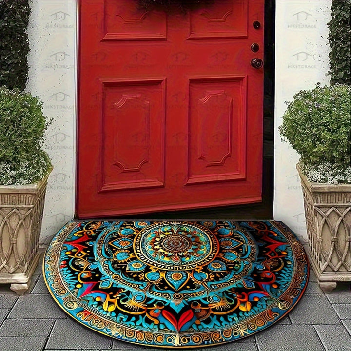 Half Moon Mandala Door Mat Kalsten