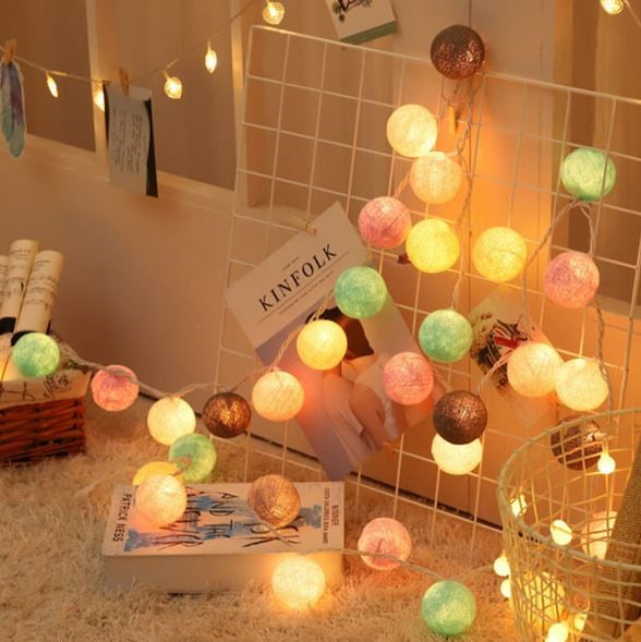 Cheerful Cotton Light Ball Garland - LumiBall | Kalsten