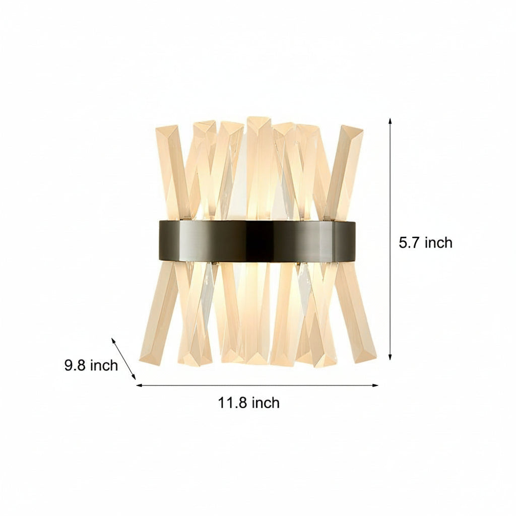 Crystal Wall Sconce Up Down Stainless Steel E14 30cm / 12in Modern Art Decor Light | Kalsten