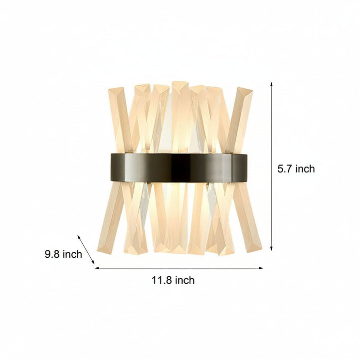 Crystal Wall Sconce Up Down Stainless Steel E14 30cm / 12in Modern Art Decor Light | Kalsten