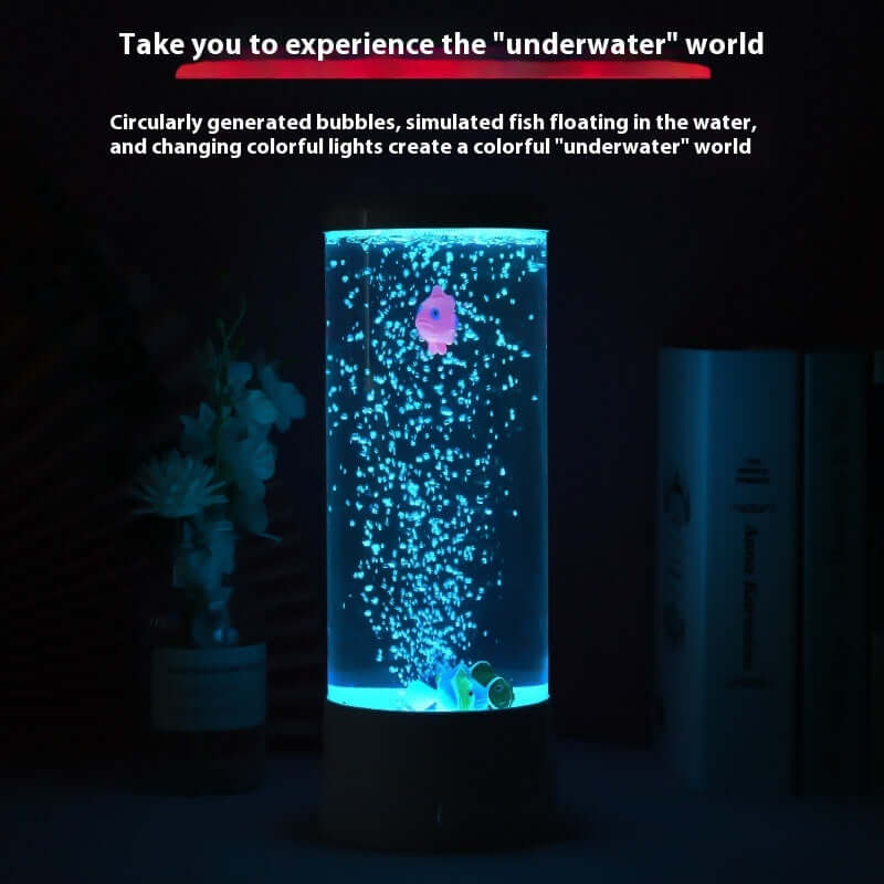 Simulation LED Colorful Large Bubble Fish Light USB Plug-in Small Night Lamp | Kalsten