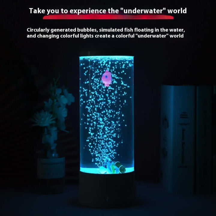 Simulation LED Colorful Large Bubble Fish Light USB Plug-in Small Night Lamp | Kalsten