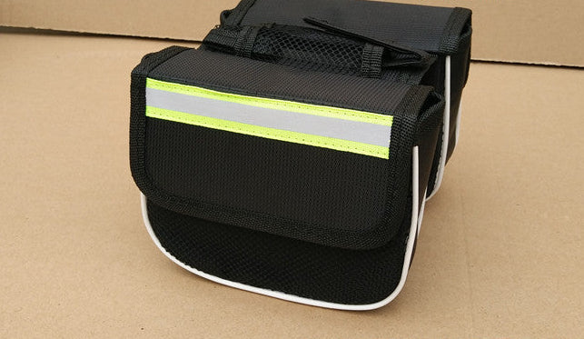 double pannier saddlebag with reflective safety strip and top handle Kalsten