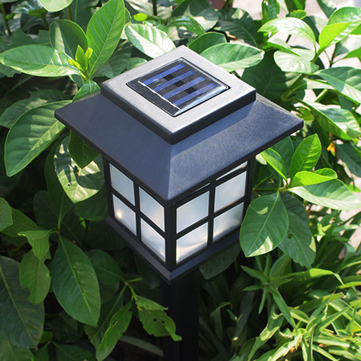 Traditional European Waterproof Solar ABS PC Plastic Rectangular LED Landscape Lighting For Garden | Kalsten
