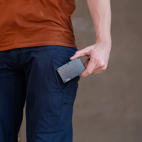 Kalsten | RFID Blocking Men's Carbon Fiber Metal Wallet