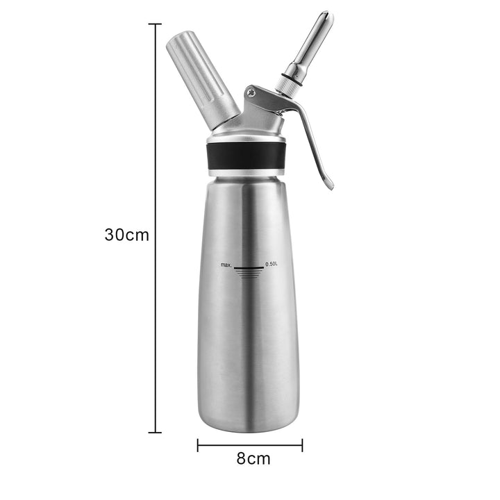 Sahne dispenser stainless steel with 3 nozzles 500ml | Kalsten