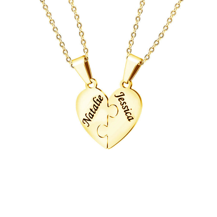 Kalsten | Personalized Family Heart Puzzle Necklace