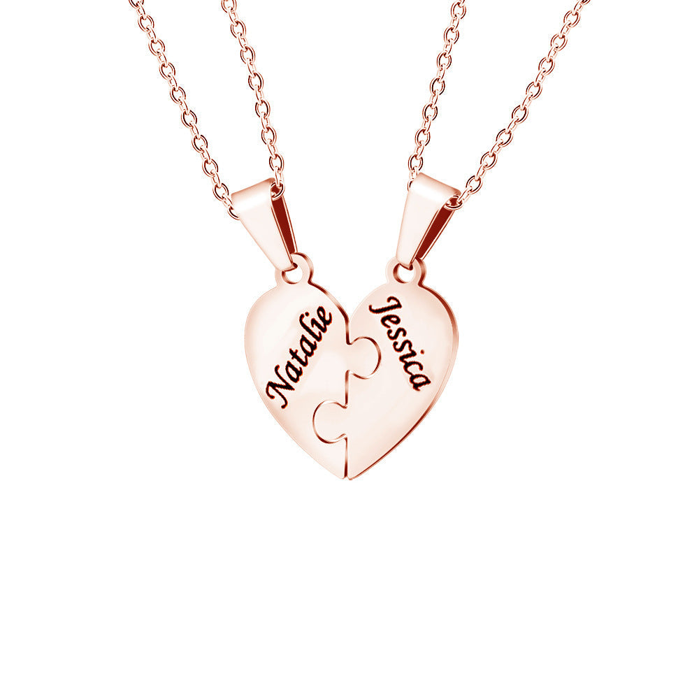 Kalsten | Personalized Family Heart Puzzle Necklace