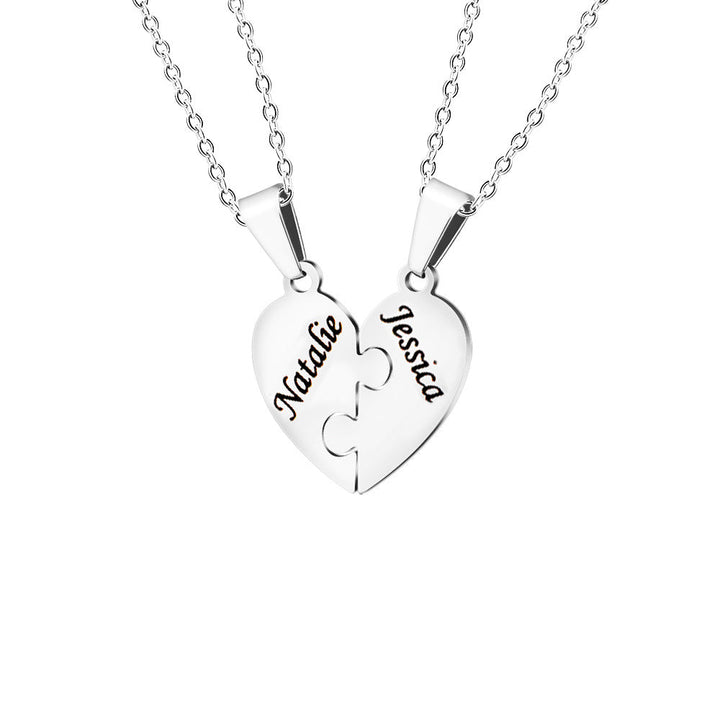 Kalsten | Personalized Family Heart Puzzle Necklace